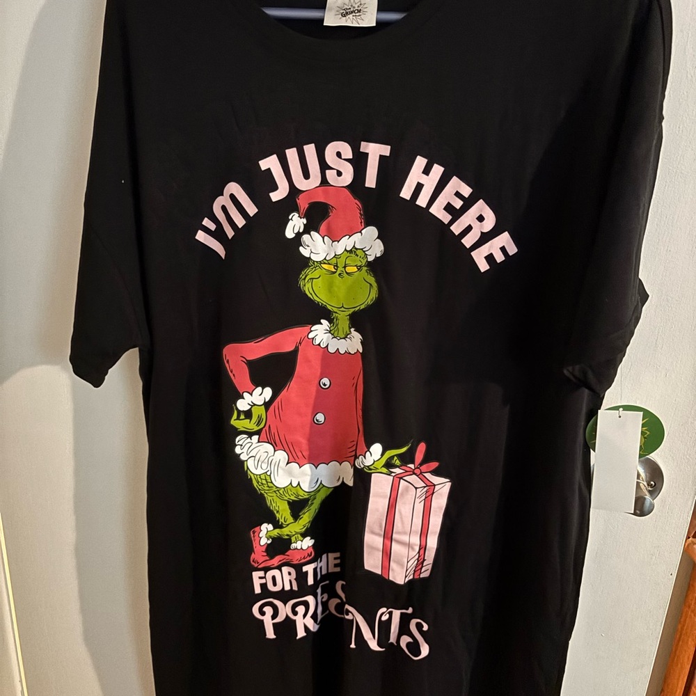 Black Grinch Christmas Sleep shirt